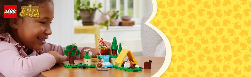 LEGO-Animal-Crossing-77047-Bonny-in-Campeggio-Giochi-Creativi-per-Bambini-6--con-Coniglietto-Giocattolo-e-Tenda-da-Costruire