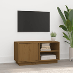 VidaXL Mobile Porta TV Miele 80x35x40,5 cm in Legno Massello di Pino