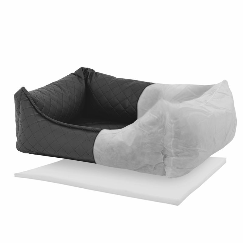 Madison-Letto-per-Cani-Skai-Check-120x95x28-cm-Grigio