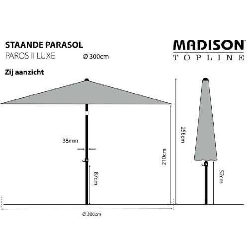 Madison-Ombrellone-Paros-II-Luxe-300-cm-Blu-Zaffiro