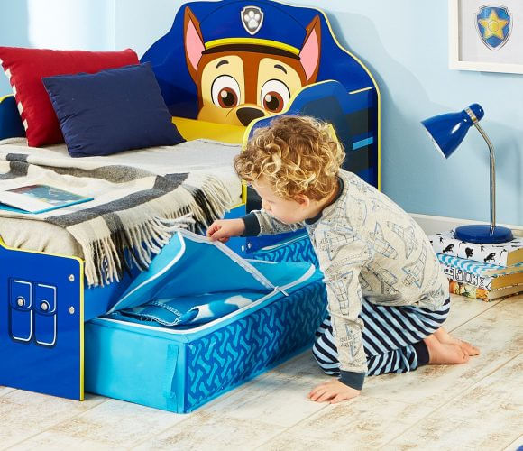 Paw-Patrol-Letto-per-Bambini-con-Cassetti-145x68x77-cm-Blu-WORL268007