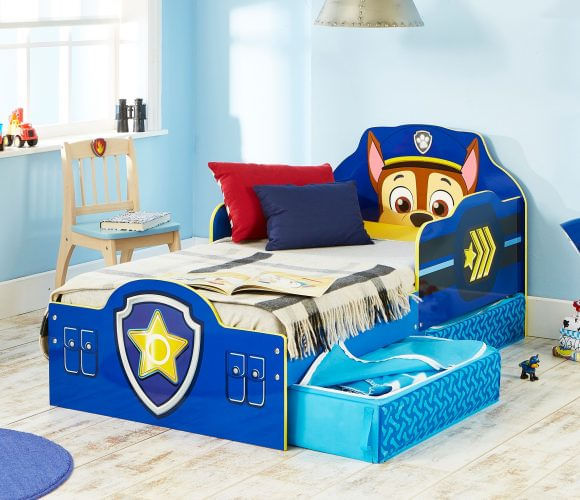 Paw-Patrol-Letto-per-Bambini-con-Cassetti-145x68x77-cm-Blu-WORL268007