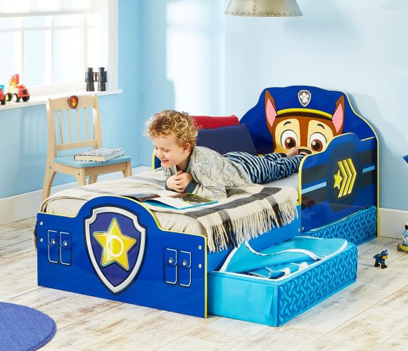 Paw-Patrol-Letto-per-Bambini-con-Cassetti-145x68x77-cm-Blu-WORL268007