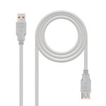 Nanocable 10.01.0202 cavo USB 1 m USB 2.0 USB A Beige