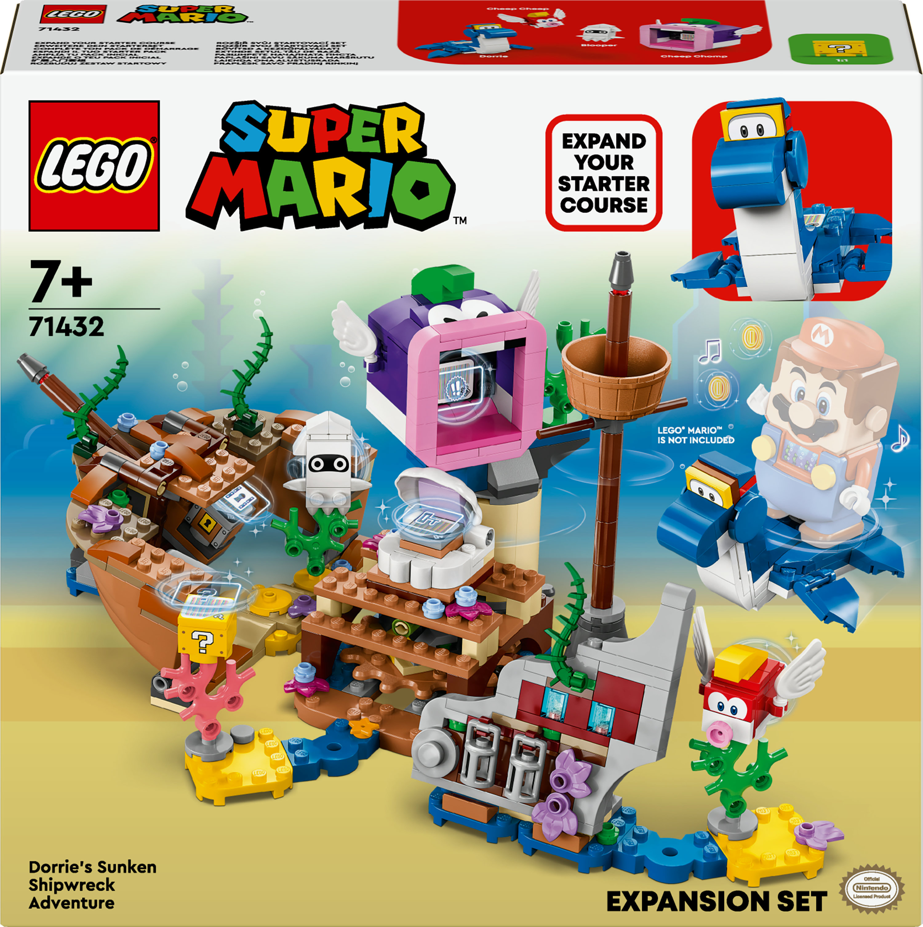 LEGO Super Mario 71432 Pack di Espansione Il Veliero Sommerso di Dorrie