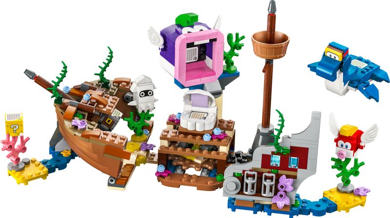 LEGO-Super-Mario-71432-Pack-di-Espansione-Il-Veliero-Sommerso-di-Dorrie-Giochi-Bambini-7--con-Barca-Giocattolo-e-4-Personaggi