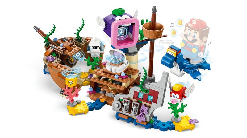 LEGO-Super-Mario-71432-Pack-di-Espansione-Il-Veliero-Sommerso-di-Dorrie-Giochi-Bambini-7--con-Barca-Giocattolo-e-4-Personaggi