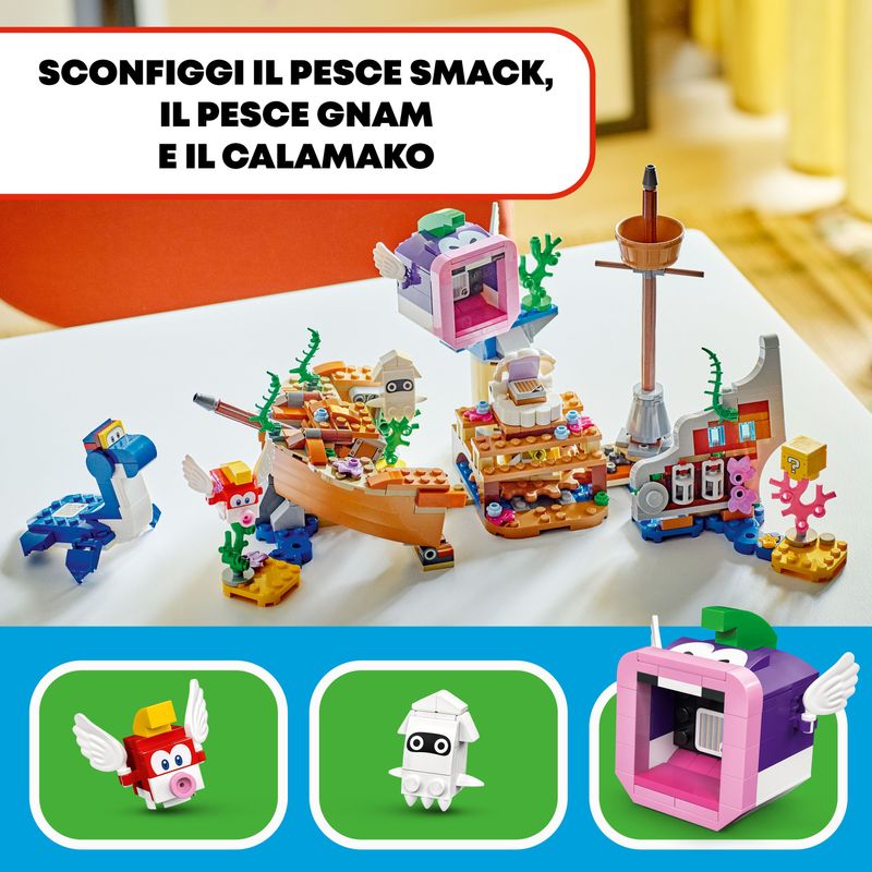 LEGO-Super-Mario-71432-Pack-di-Espansione-Il-Veliero-Sommerso-di-Dorrie-Giochi-Bambini-7--con-Barca-Giocattolo-e-4-Personaggi