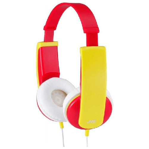 JVC-HA-KD5-Cuffie-Cablato-A-Padiglione-MUSICA-Rosso-Giallo