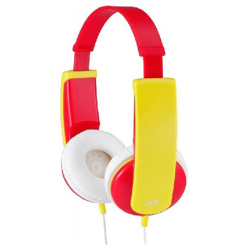 JVC-HA-KD5-Cuffie-Cablato-A-Padiglione-MUSICA-Rosso-Giallo