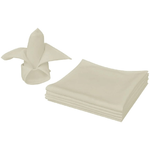 VidaXL 131439 tovagliolo 25 pz Crema Poliestere