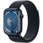 Apple Watch Series 9 (GPS Cellular) cassa in alluminio da 41 mm mezzanotte, cinturino sportivo passante mezzanotte