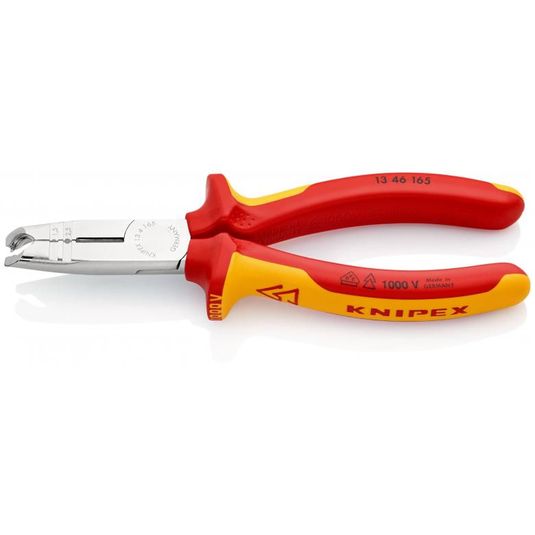 Knipex-13-46-165-pinza-spellacavi-Rosso-Giallo