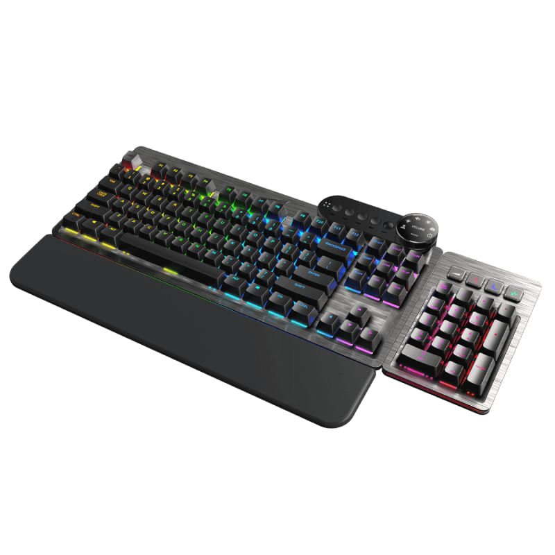 Mountain-Everest-Max-Gunmetal-Grey---Tasta-da-gioco-RGB-con-switch-di-Cherry-MX-Brown--MediaEndock-USB--A-Hub-Qwertz-