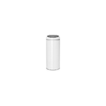 Brabantia-Touch-Bin-30L-Rotondo-Plastica-Acciaio-inossidabile-Bianco