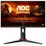 AOC G2 Q24G2A/BK LED display 60,5 cm (23.8") 2560 x 1440 Pixel Quad HD LCD Nero, Rosso