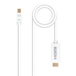 Nanocable 10.15.4002 cavo e adattatore video 2 m Mini DisplayPort HDMI tipo A (Standard) Bianco