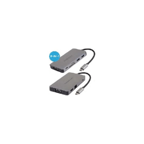 Mediacom-MD-C318-Docking-Station-Usb-C-a-Hdmi-2-Porte-Vga-Rj45