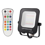 Optonica Proiettore led rgb light con telecomando potenza 10 watt colore nero ip65