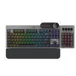 Mountain Everest Max Gunmetal Grey - Tastiera da gioco RGB con interruttori di velocità Cherry MX (MediaEndock, USB -A H