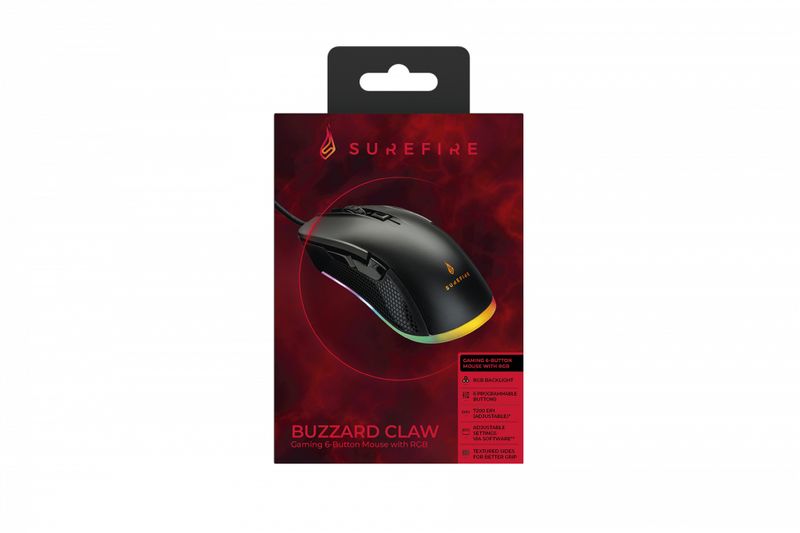 SureFire-Buzzard-Claw-mouse-Mano-destra-USB-tipo-A-Ottico-7200-DPI