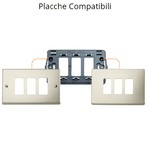 Placca-alluminio-2-posti-scatola-tonda-serie-bticino-magic-500-2-x