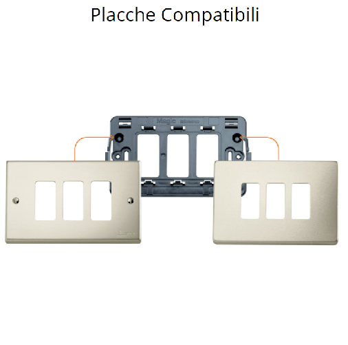 Placca-alluminio-2-posti-scatola-tonda-serie-bticino-magic-500-2-x