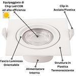 Faretto-led-incasso-orientabile-quadro-soffitto-10watt-driver-incluso-----temperatura-colore-lampada-6000k-bianco-fre...