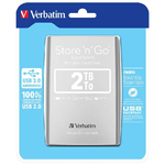 Verbatim Disco rigido portatile Store 'n' Go USB 3.0 da 2 TB Argento