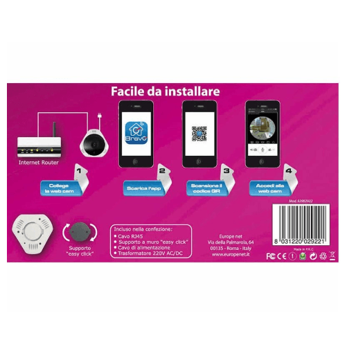 Bravo-major-telecamera-panoramica-fisheye-wi-fi-per-interni-1-mpx-hd