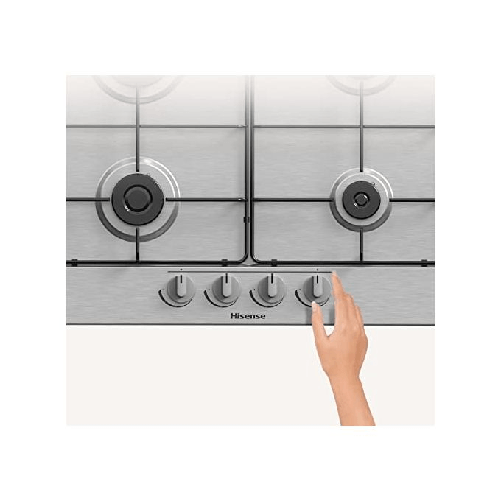 Hisense-GM642XF-Piano-Cottura-a-Gas-con-4-Zone-di-Cottura-60cm-Finitura-Inox-Anti-Impronta
