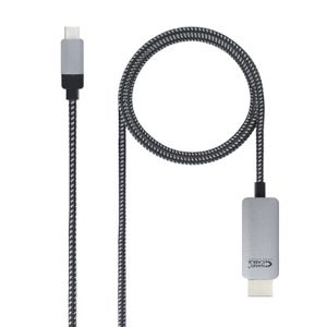 Nanocable 10.15.5103 cavo e adattatore video 3 m USB tipo-C HDMI Alluminio, Nero