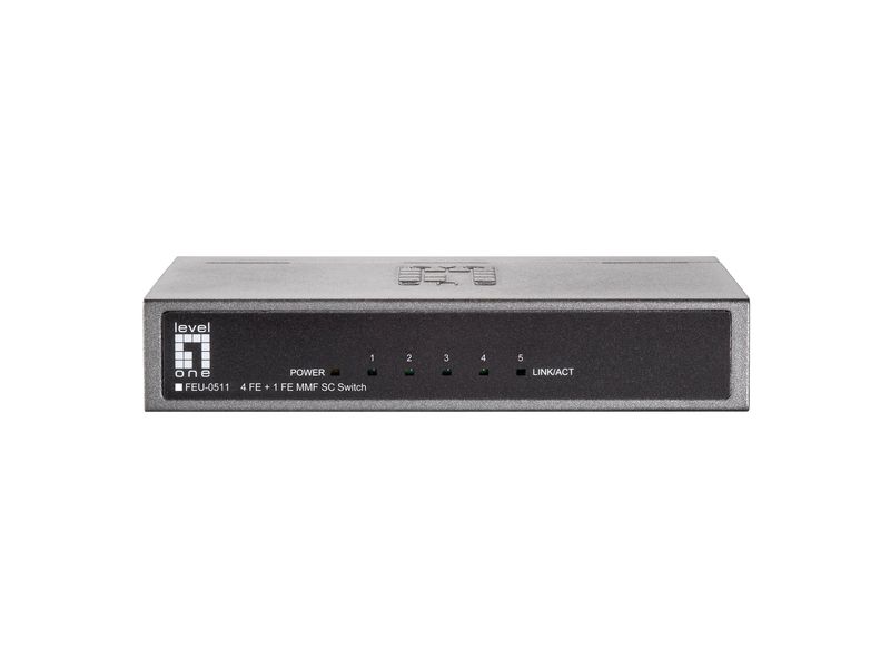 LevelOne-FEU-0511-switch-di-rete-Fast-Ethernet--10-100--Nero-Grigio