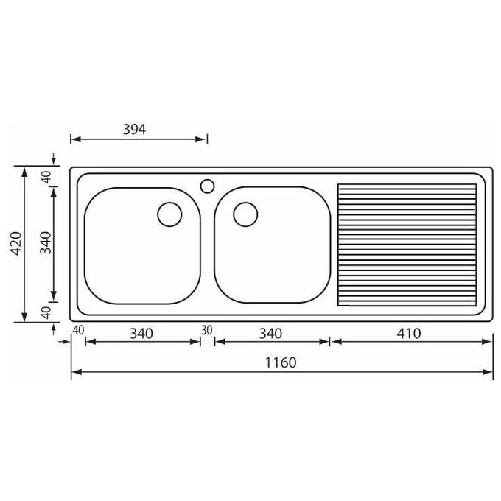 CM-Aurora-116-x-42-2V-Lavello-ad-incasso-Rettangolare-Acciaio-inossidabile