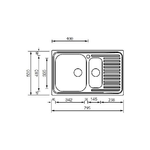 CM-Matico-79-x-50-2V-Lavello-ad-incasso-Rettangolare-Acciaio-inossidabile