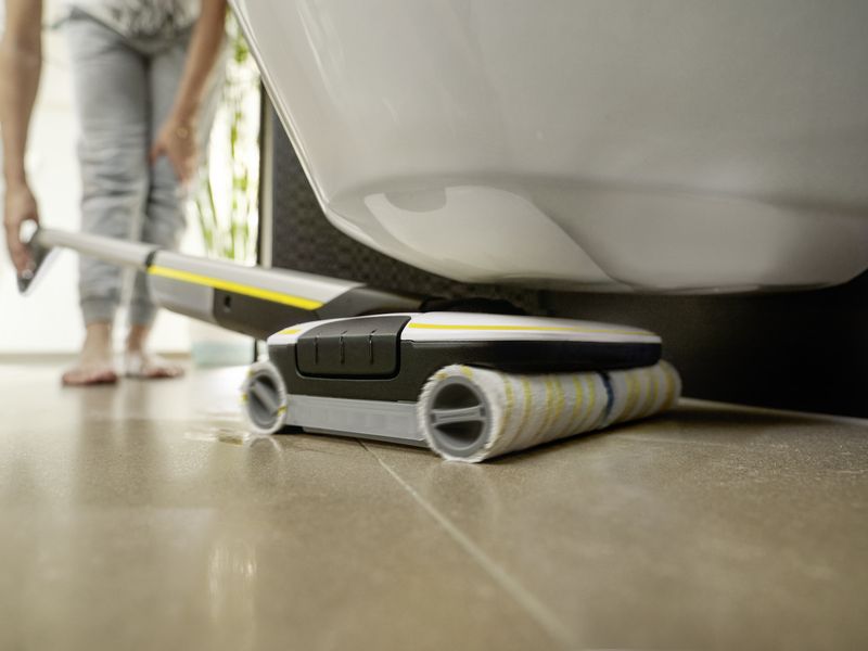 Karcher-FC-7-CORDLESS-Electric-broom-Batteria-Bagnato-Senza-sacchetto-Nero-Bianco-Giallo-285-Ah