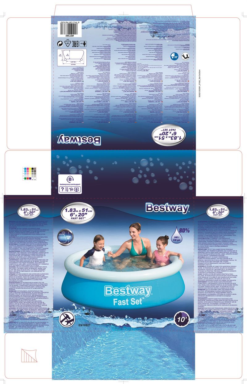 Bestway-Set-Piscina-Gonfiabile-Fast-Rotonda-183x51-cm-Blu