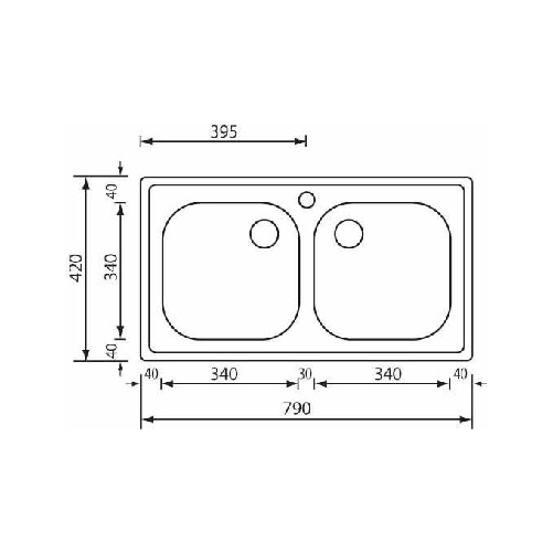 CM-Aurora-79-x-42-2V-Lavello-ad-incasso-Rettangolare-Acciaio-inossidabile