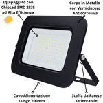 Proiettore-led-100-watt-slim-metallo-nero-impermeabile-5-anni-garanzia-----temperatura-colore-lampada-4500k-bianco-na...