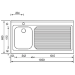 CM-Rossana-105x60-1V-Lavello-ad-incasso-Rettangolare-Acciaio-inossidabile