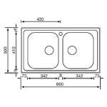 CM-Zenith-210-86-x-50-2V-Lavello-ad-incasso-Rettangolare-Acciaio-inossidabile