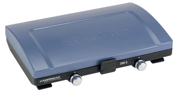 Campingaz-200-S-Nero-Acciaio-inossidabile-Superficie-piana-Gas-2-Fornello-i-