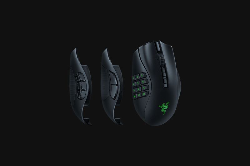 Mouse-da-gioco-MMO-RAZER-NAGA-V2-Pro-wireless--con-HOFERSCROLL-PRO-RAD-Hyperspeed-Wireless-Focus-Pro-30K-Sensore-ottic