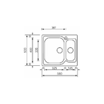 CM-Matico-58-x-50-2V-Lavello-ad-incasso-Quadrato-Acciaio-inossidabile