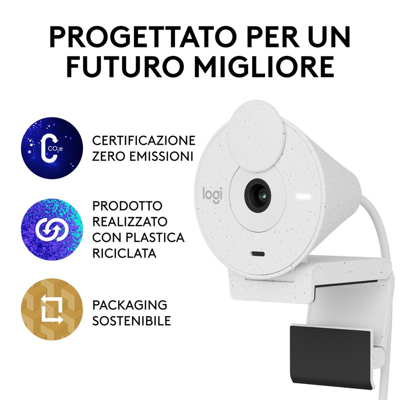 Logitech-Brio-300-webcam-2-MP-1920-x-1080-Pixel-USB-C-Bianco