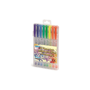 Niji 61135 penna gel Penna in gel con cappuccio Multicolore 8 pz