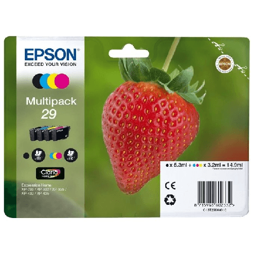 Epson-Strawberry-29-CMYK-cartuccia-d-inchiostro-1-pz-Originale-Resa-standard-Nero-Ciano-Magenta-Giallo