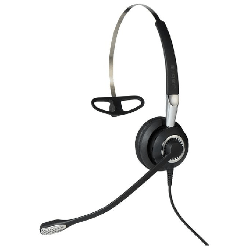 Jabra-Biz-2400-II-QD-Mono-NC-3-in-1-Wideband-Auricolare-Cablato-Passanuca-A-clip-A-Padiglione-Ufficio-Nero-Argento