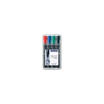 Staedtler Lumocolor permanent marcatore permanente Nero, Blu, Verde, Rosso 4 pz