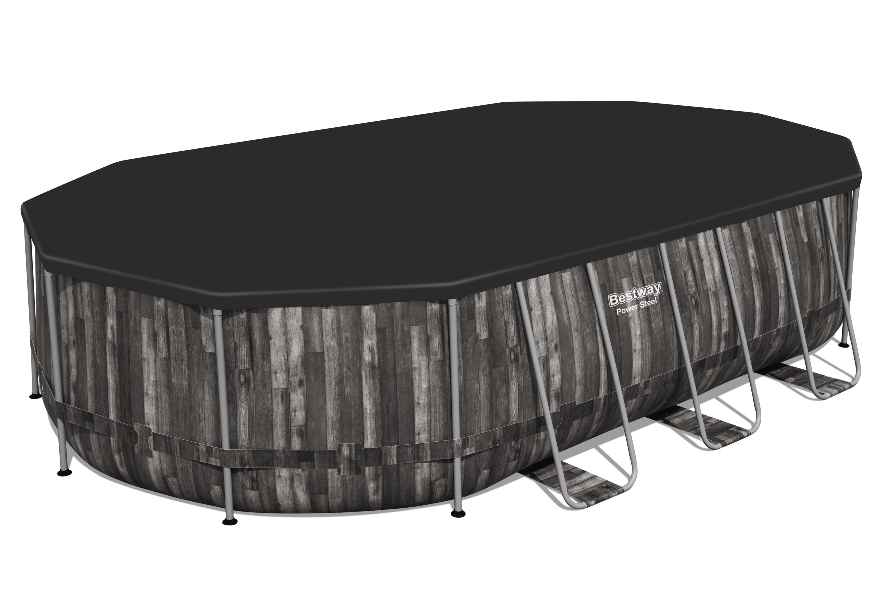 Bestway 5611R piscina fuori terra Piscina con bordi Piscina ovale 20241 L Legno
